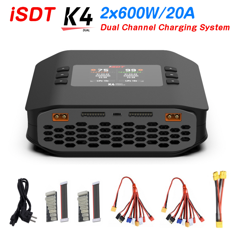 เครื่องชาร์จแบตเตอรี่ลิเธียมอั - Isdt K4 Dual Lipo Charger บทวิจารณ์และราคา