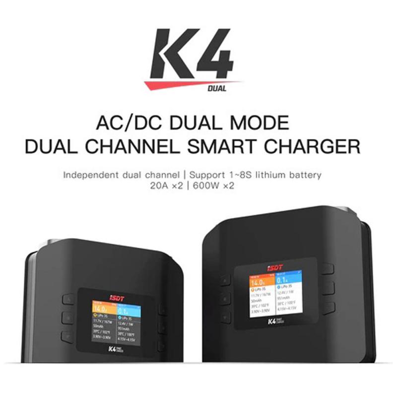 เครื่องชาร์จแบตเตอรี่ลิเธียมโพ - Isdt K4 Dual Lipo Charger บทวิจารณ์และราคา